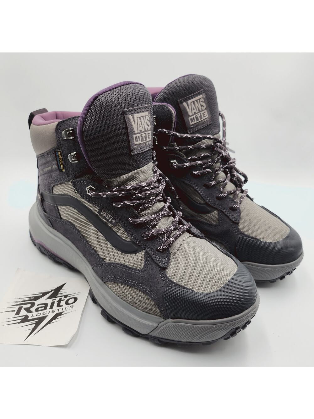Mens Size 7 Vans Hiking Boots MTE Crestline Waterproof Dark Gray Purple 500264